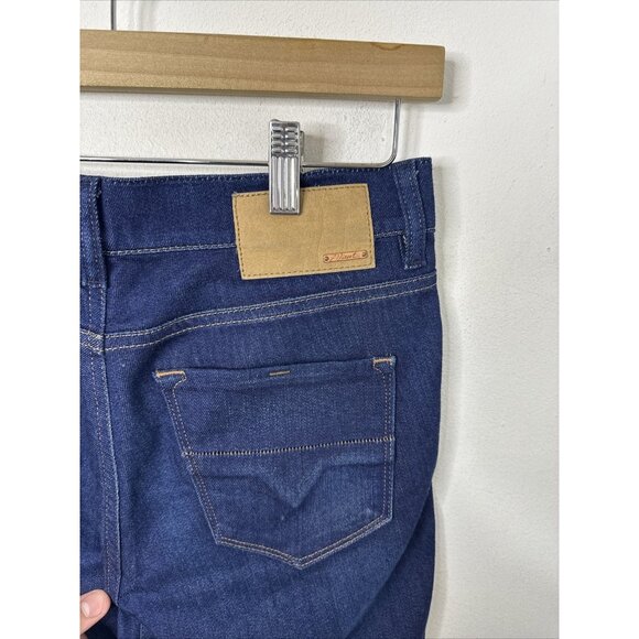 Diesel Women Hi-Vy Jeans Super Slim Straight 26x32 Cotton Blend Blue Zip Fly - Picture 5 of 8